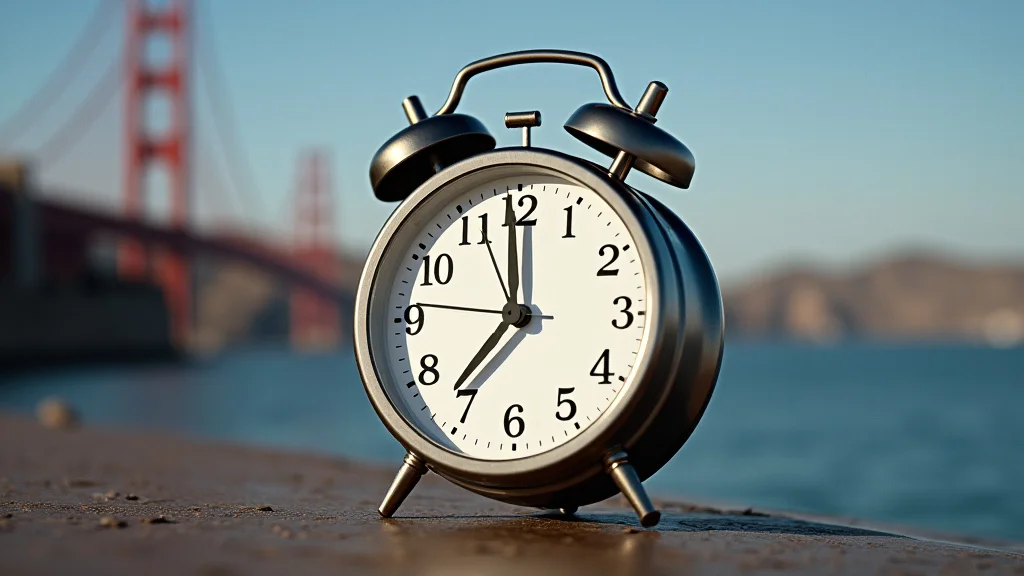 The image shows a map highlighting California's Pacific Time Zone and explaining daylight saving.